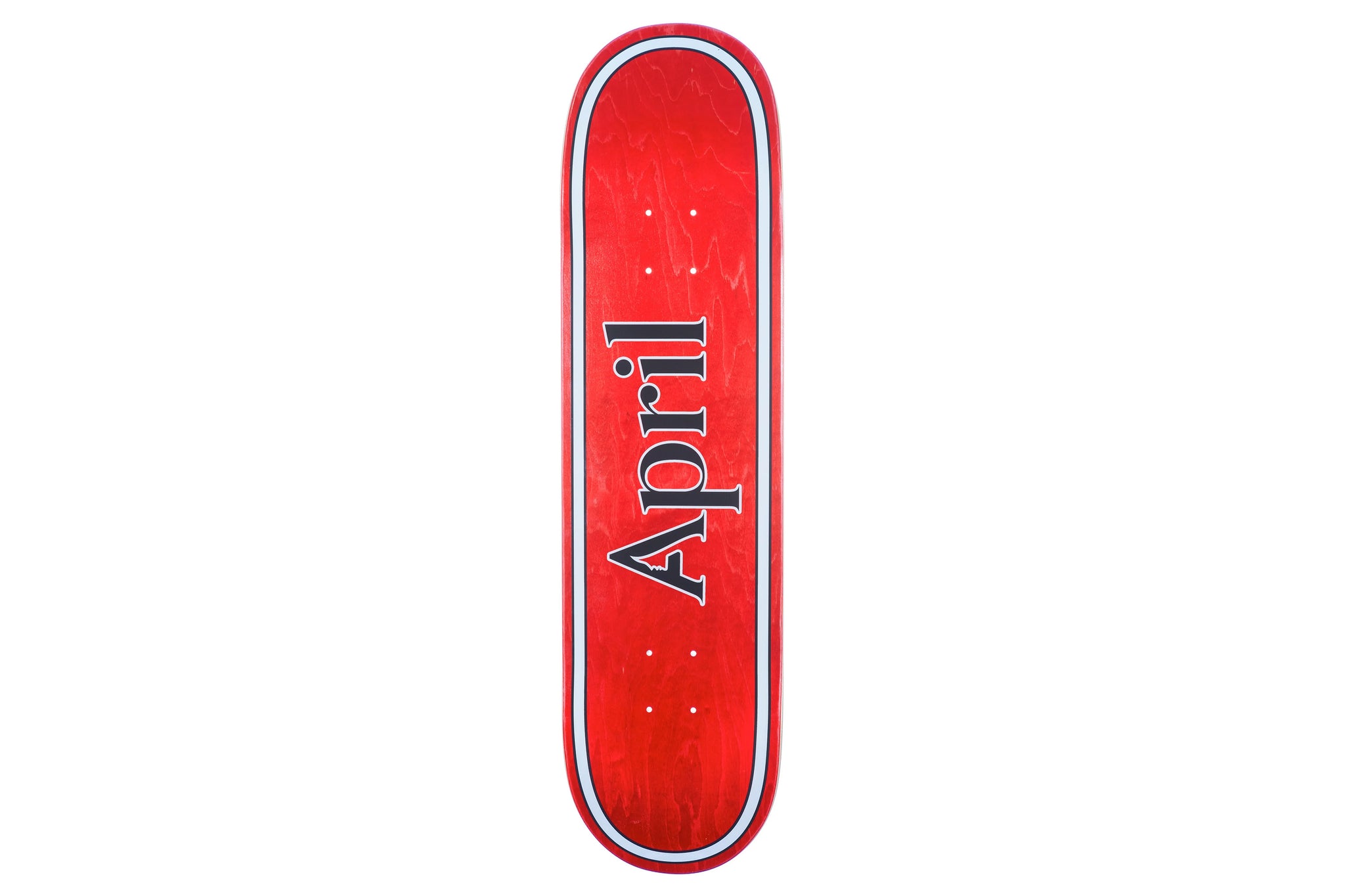 April Red Stain OG Logo Skateboard